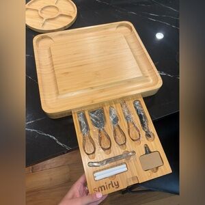 Smirly Bamboo Cheese Board Set, picnic set